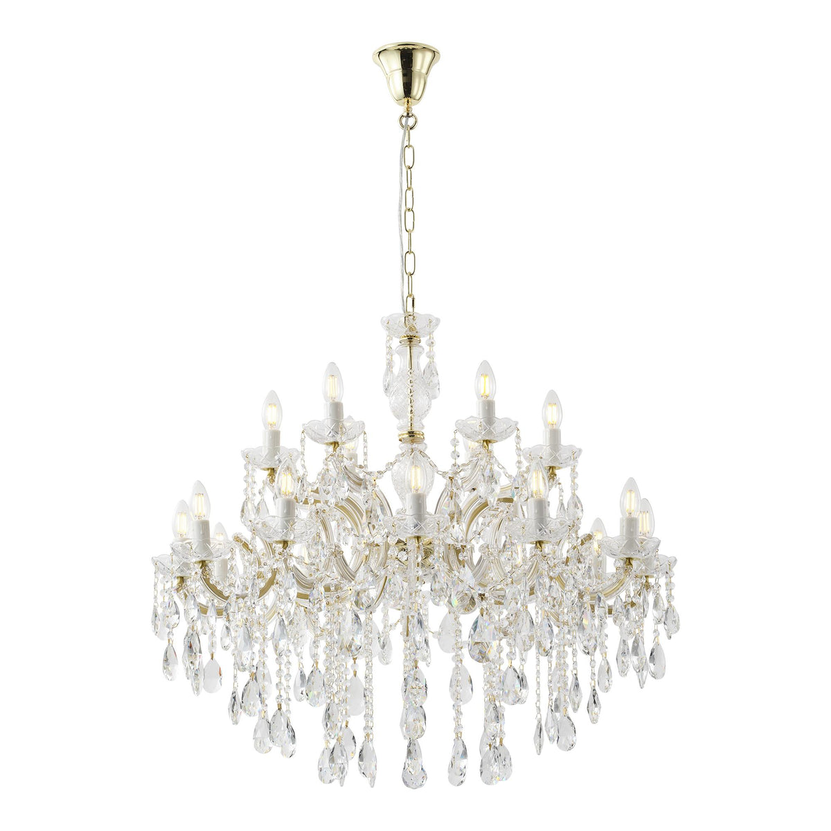 Zurich Chandelier 18 Lights Gold Aluminium - 1000627