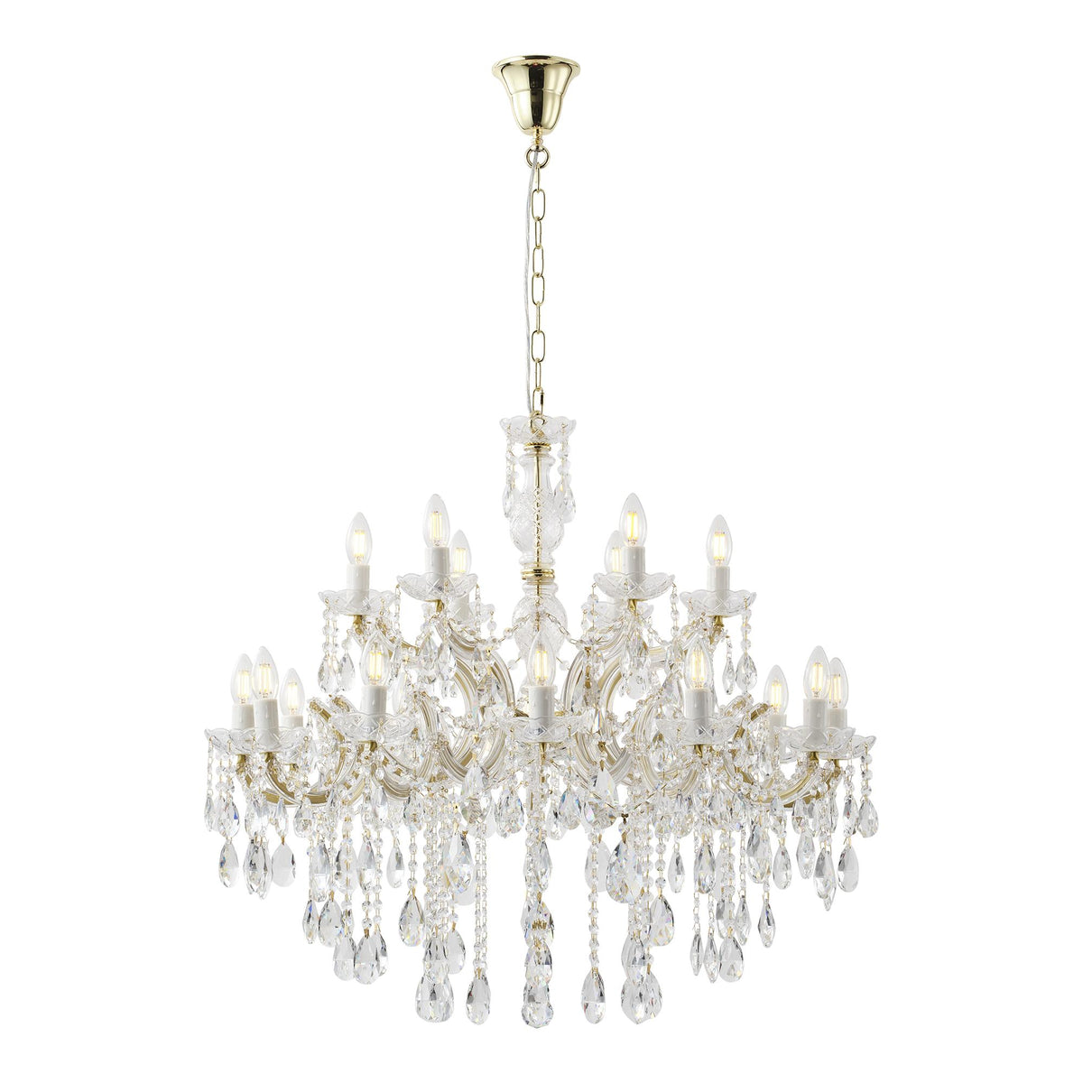 Zurich Chandelier 18 Lights Gold Aluminium - 1000627