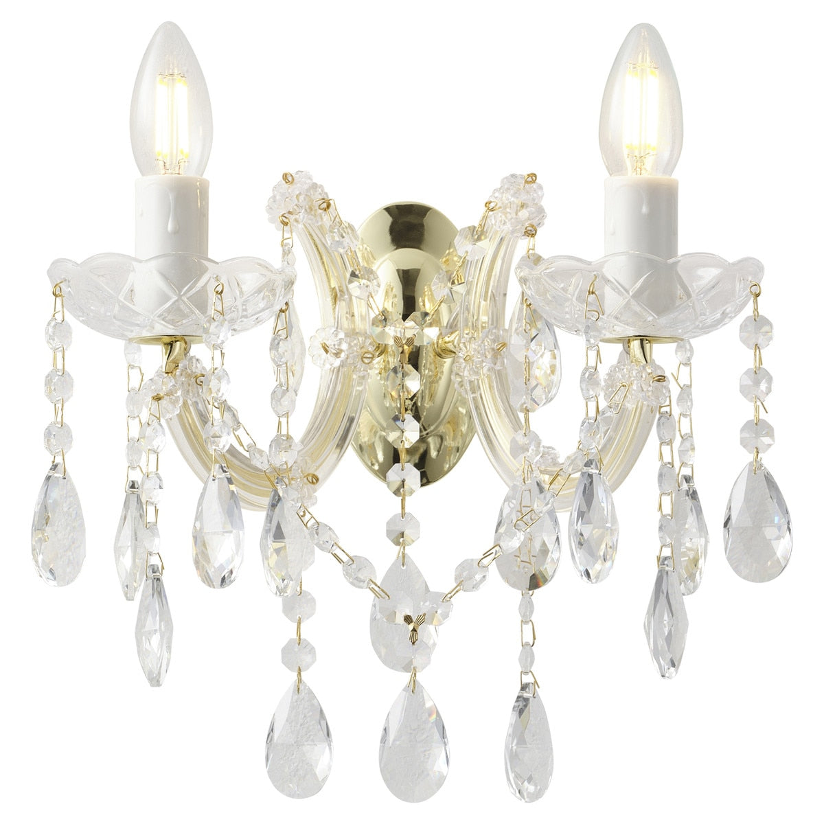 Zurich Wall Sconce 2 Lights Gold Aluminium - 1000628