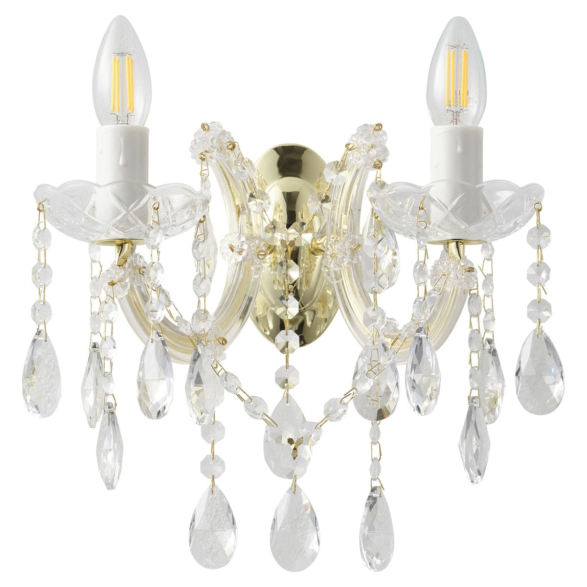 Zurich Wall Sconce 2 Lights Gold Aluminium - 1000628