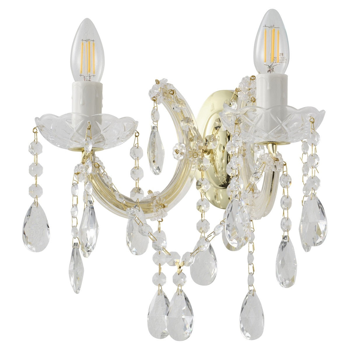 Zurich Wall Sconce 2 Lights Gold Aluminium - 1000628