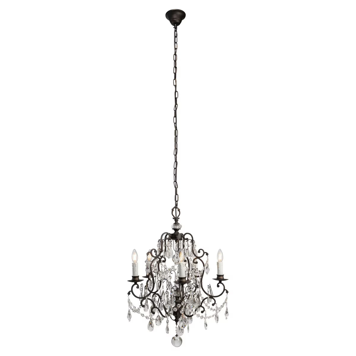 Salzburg 5 Light Crystal Chandelier Bronze - 1000803