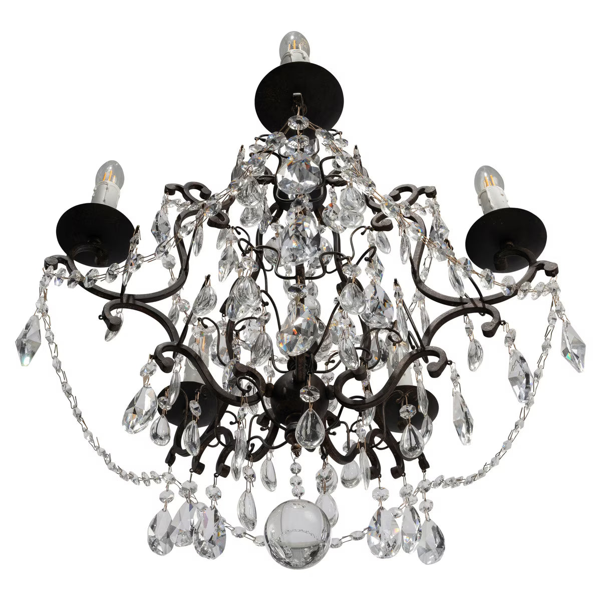 Salzburg 5 Light Crystal Chandelier Bronze - 1000803