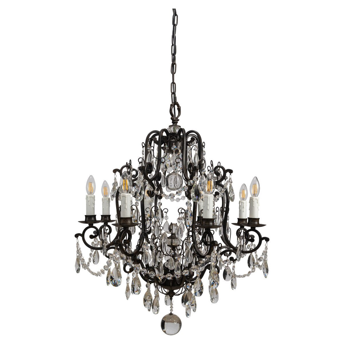 Salzburg 8 Light Crystal Chandelier Bronze - 1000804