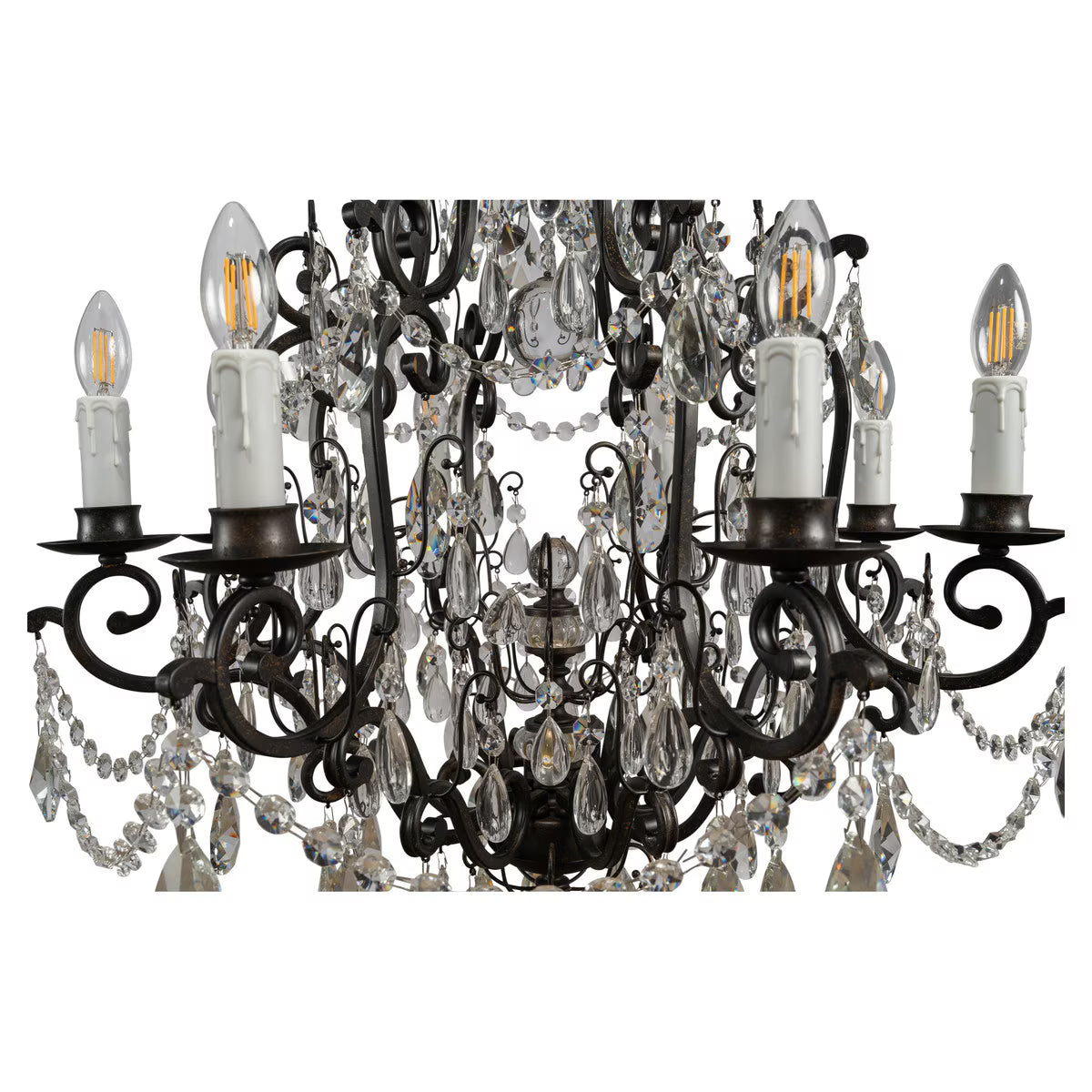 Salzburg 8 Light Crystal Chandelier Bronze - 1000804