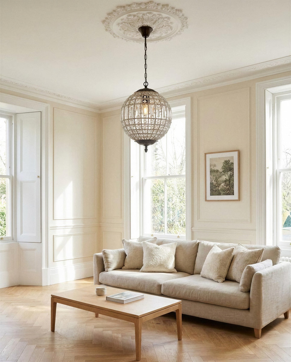 Marseilles Small 1 Light Crystal Ball Bronze - 1000811