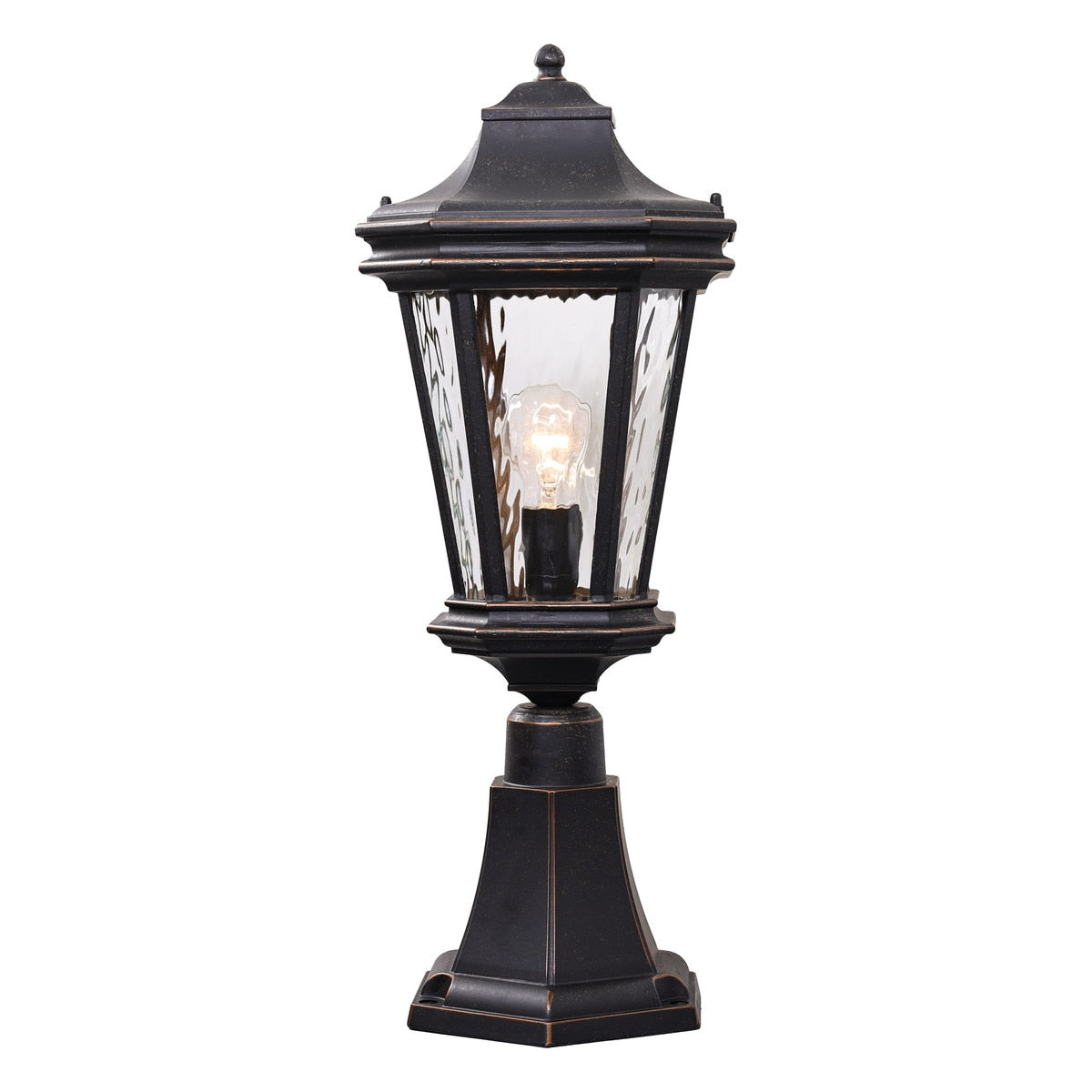 Tilburn Large Pillar Mount Antique Bronze IP44 - 1000815