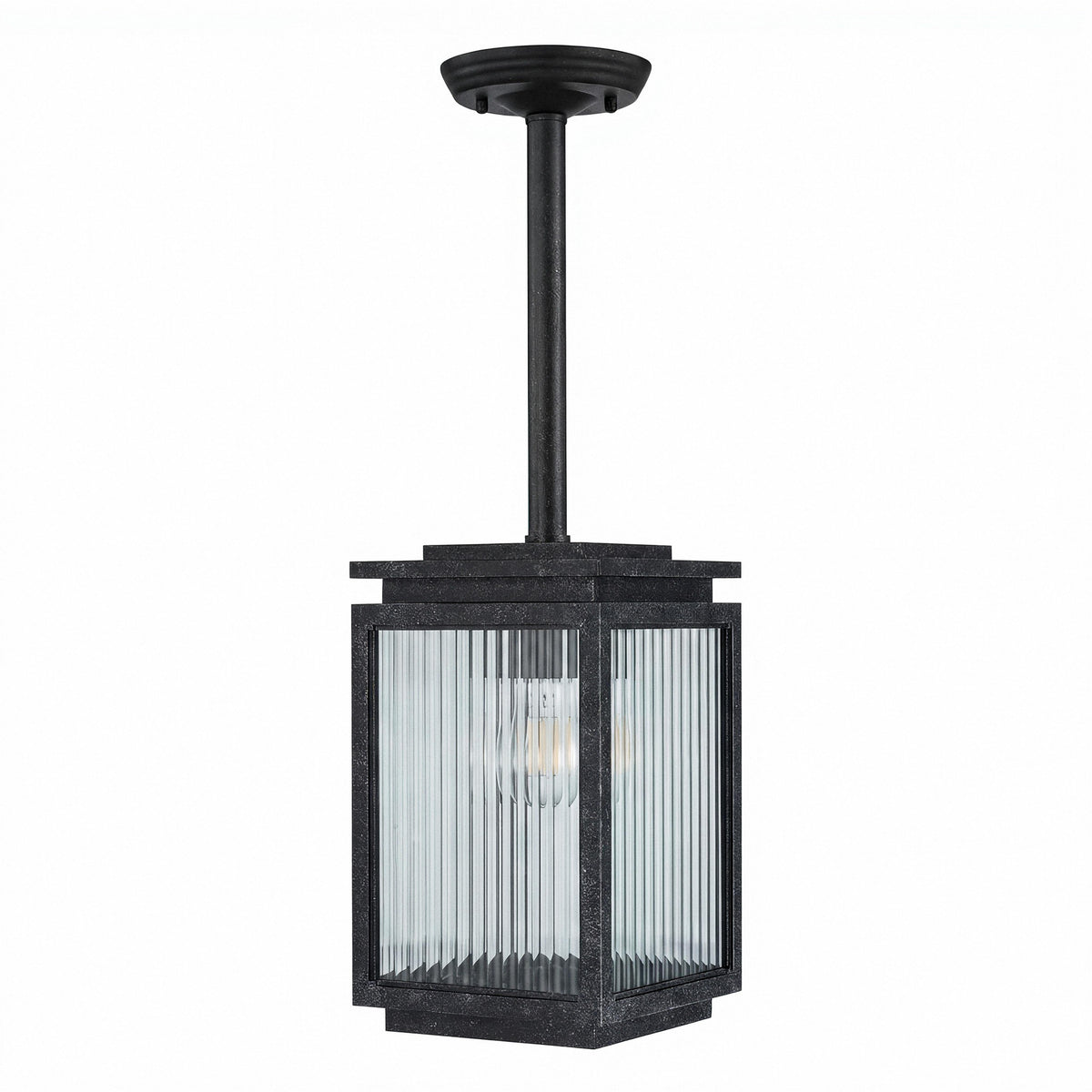 Boulevard Outdoor Pendant Light Rod Antique Black Aluminium - 1000825