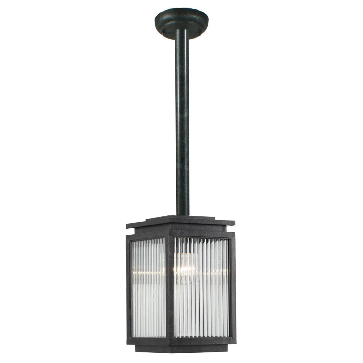 Boulevard Outdoor Pendant Light Rod Antique Black Aluminium - 1000825