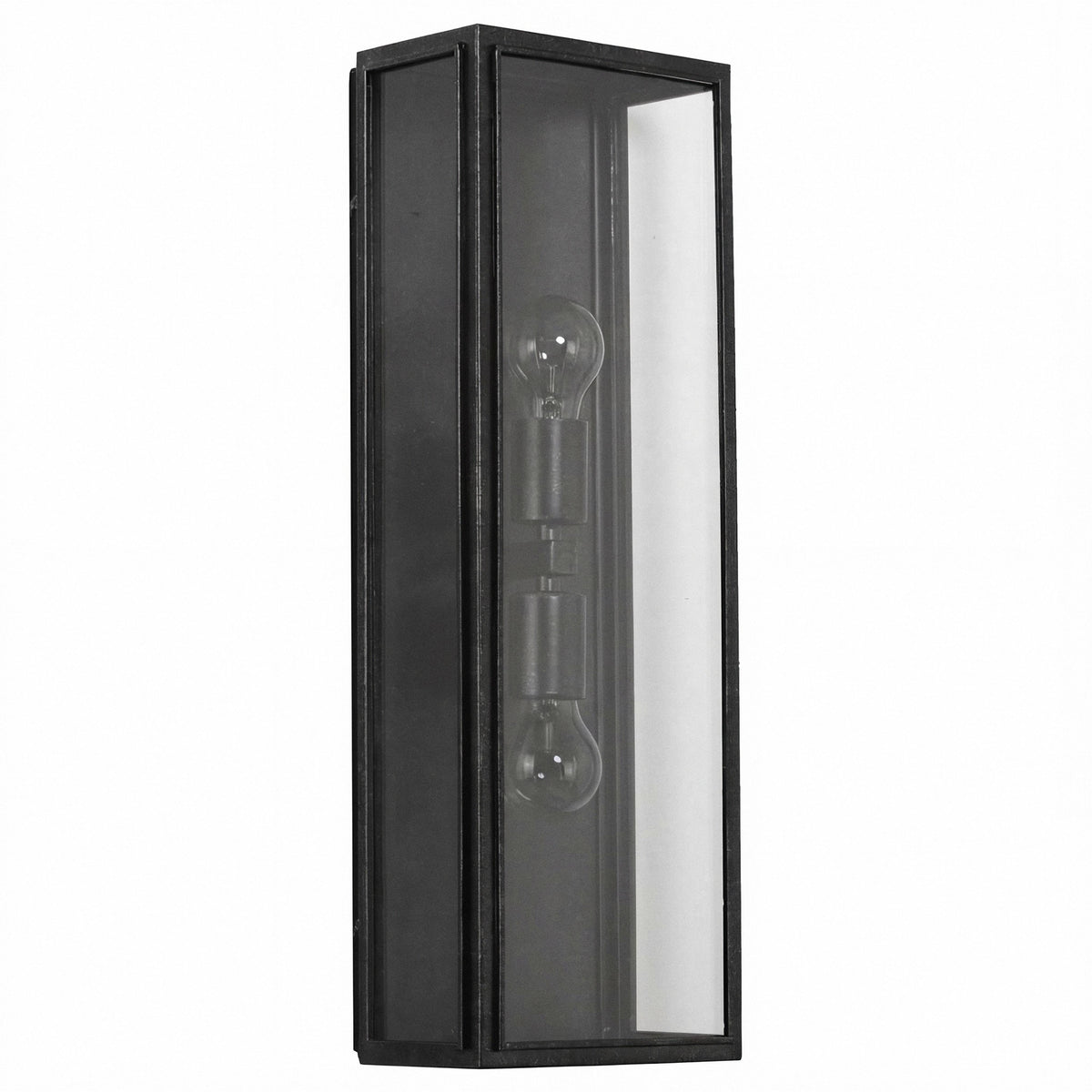 Plaza Exterior Wall 2 Lights Antique Black Aluminium - 1000853
