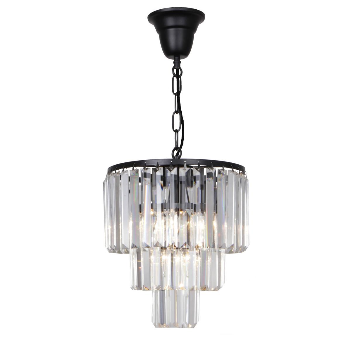 Celestial Crystal Pendant 4 Lights Matt Black Aluminium - 1001092