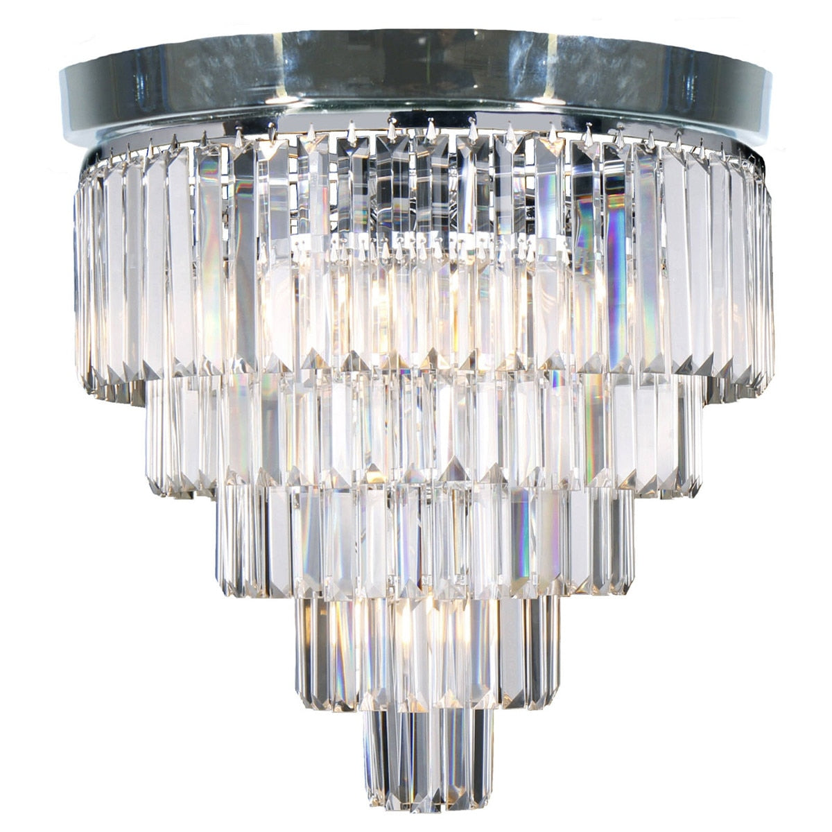 Celestial 6 Light Crystal Flush Mount Chrome - 1001096