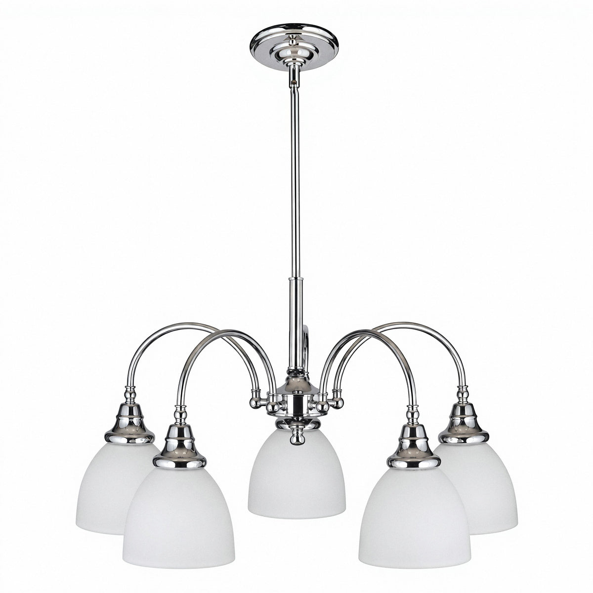 Benson Pendant 5 Lights Down Chrome Aluminium - 1001176