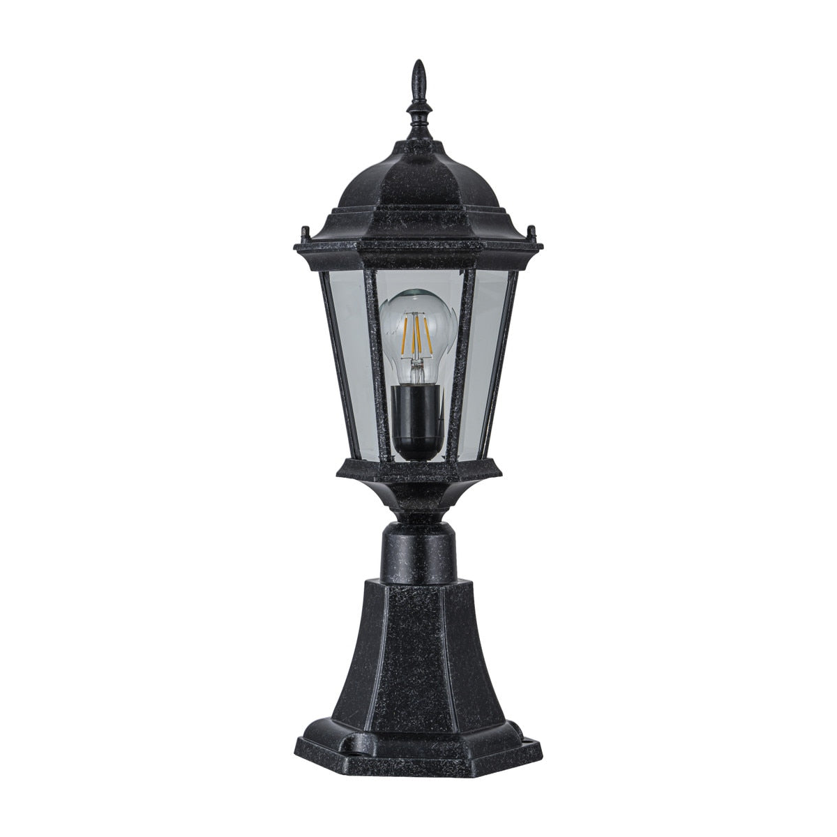 Junction Small Pillar Mount Antique Black IP44 - 1001239