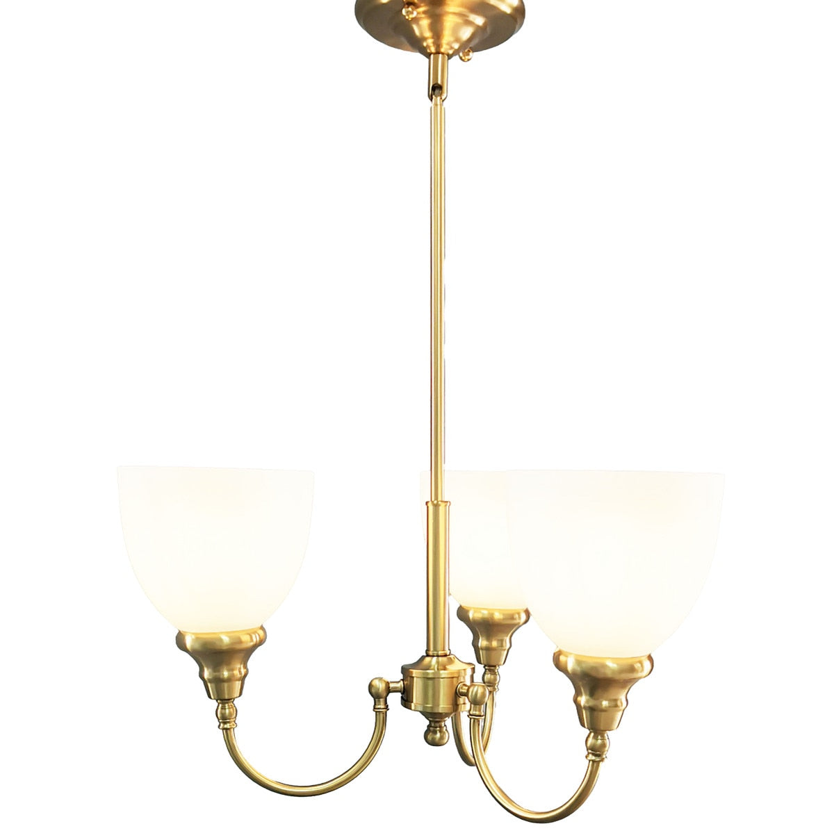 Benson Upwards 3 Light Pendant Satin Brass - 1001583