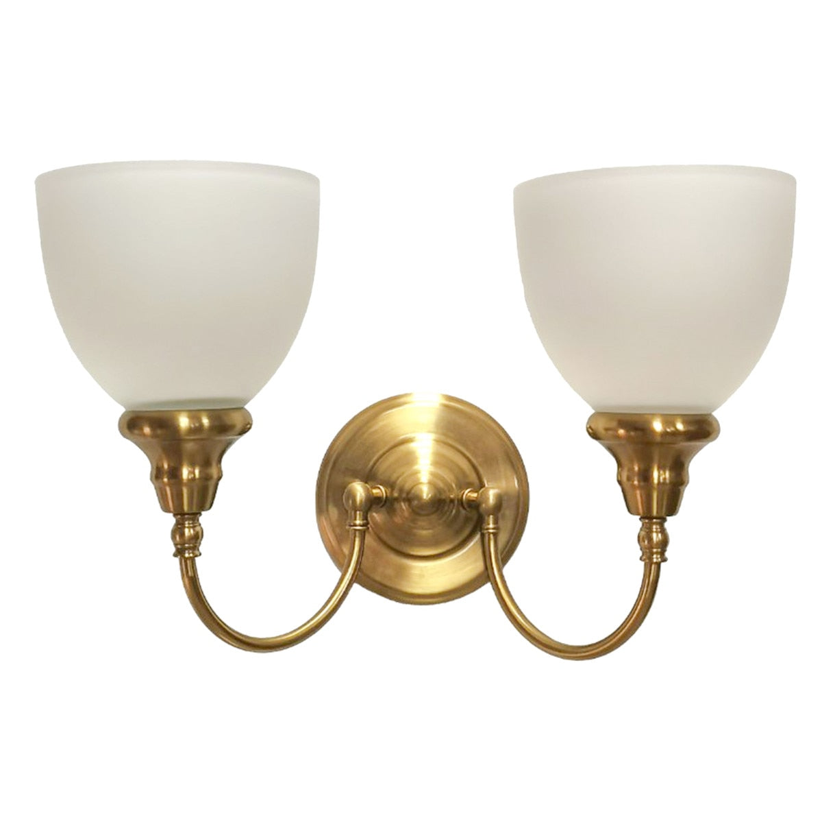 Benson 2 Light Bracket Wall Light Satin Brass - 1001585