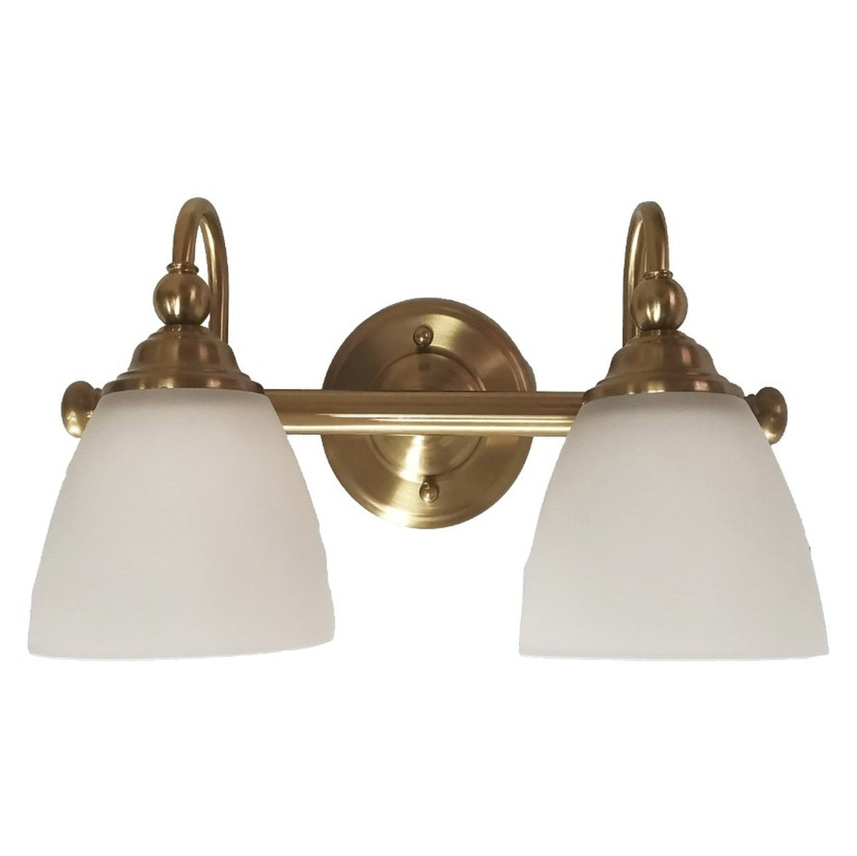 Nova 2 Light Bracket Wall Light Satin Brass - 1001587