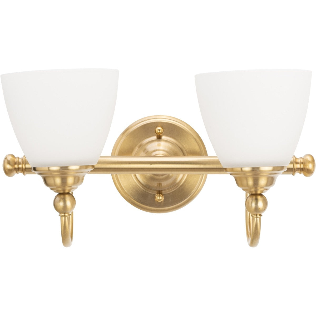 Nova 2 Light Bracket Wall Light Satin Brass - 1001587