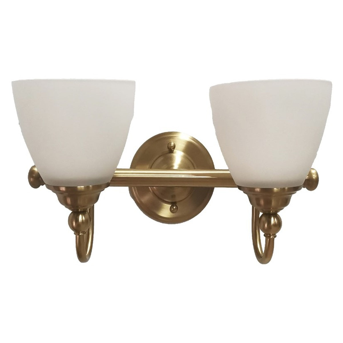 Nova 2 Light Bracket Wall Light Satin Brass - 1001587