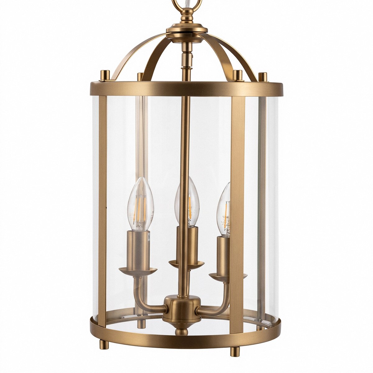 Manor Medium 3 Light Lantern Light Satin Brass - 1001602