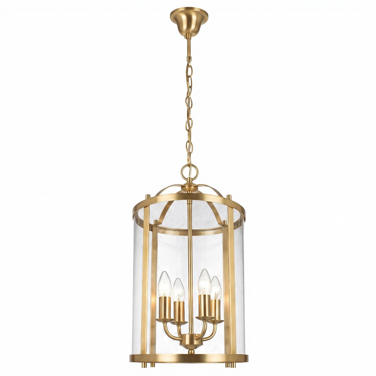 Manor Large 4 Light Lantern Light Satin Brass - 1001603
