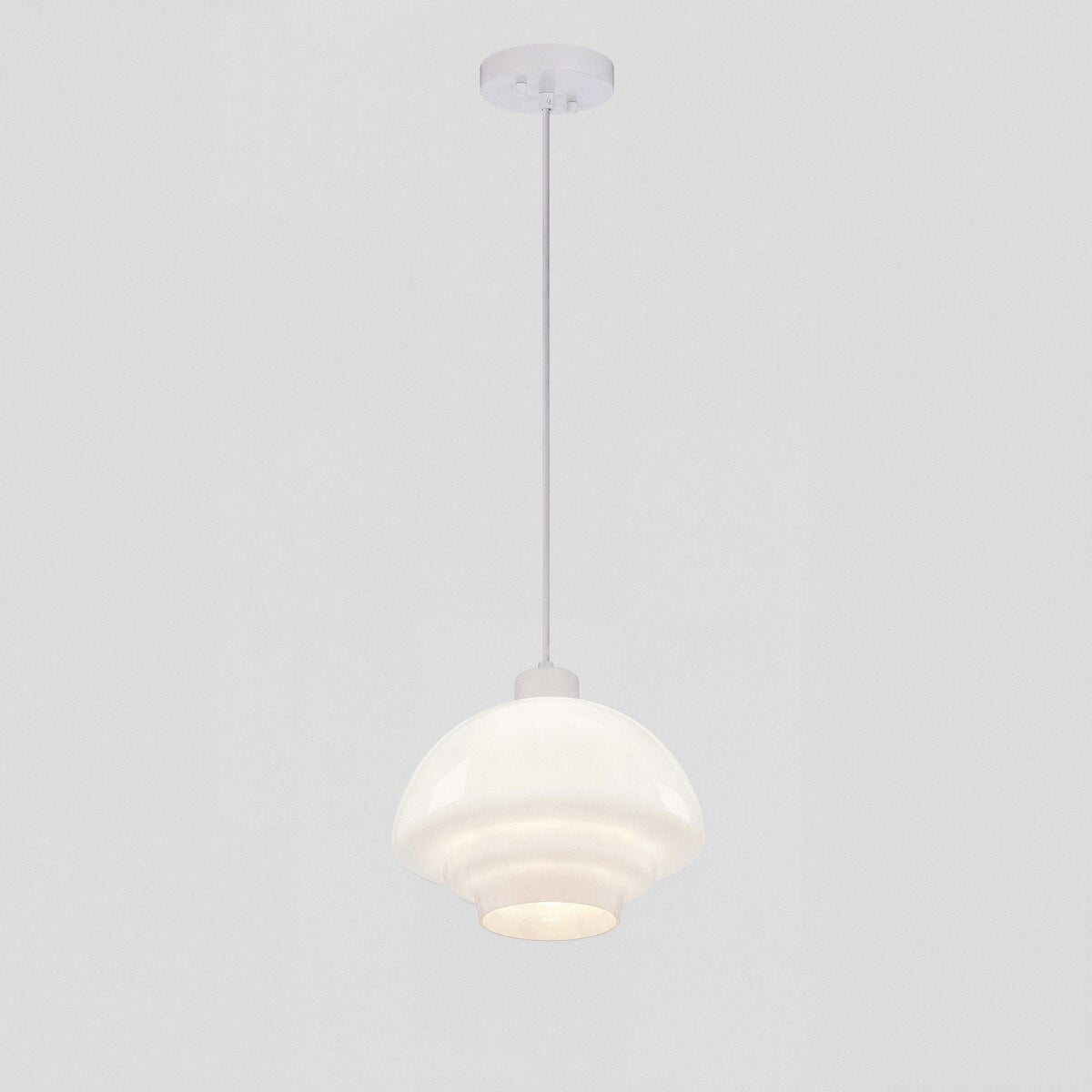 Fenwick Pendant Light White & Opal Gloss - 1001614