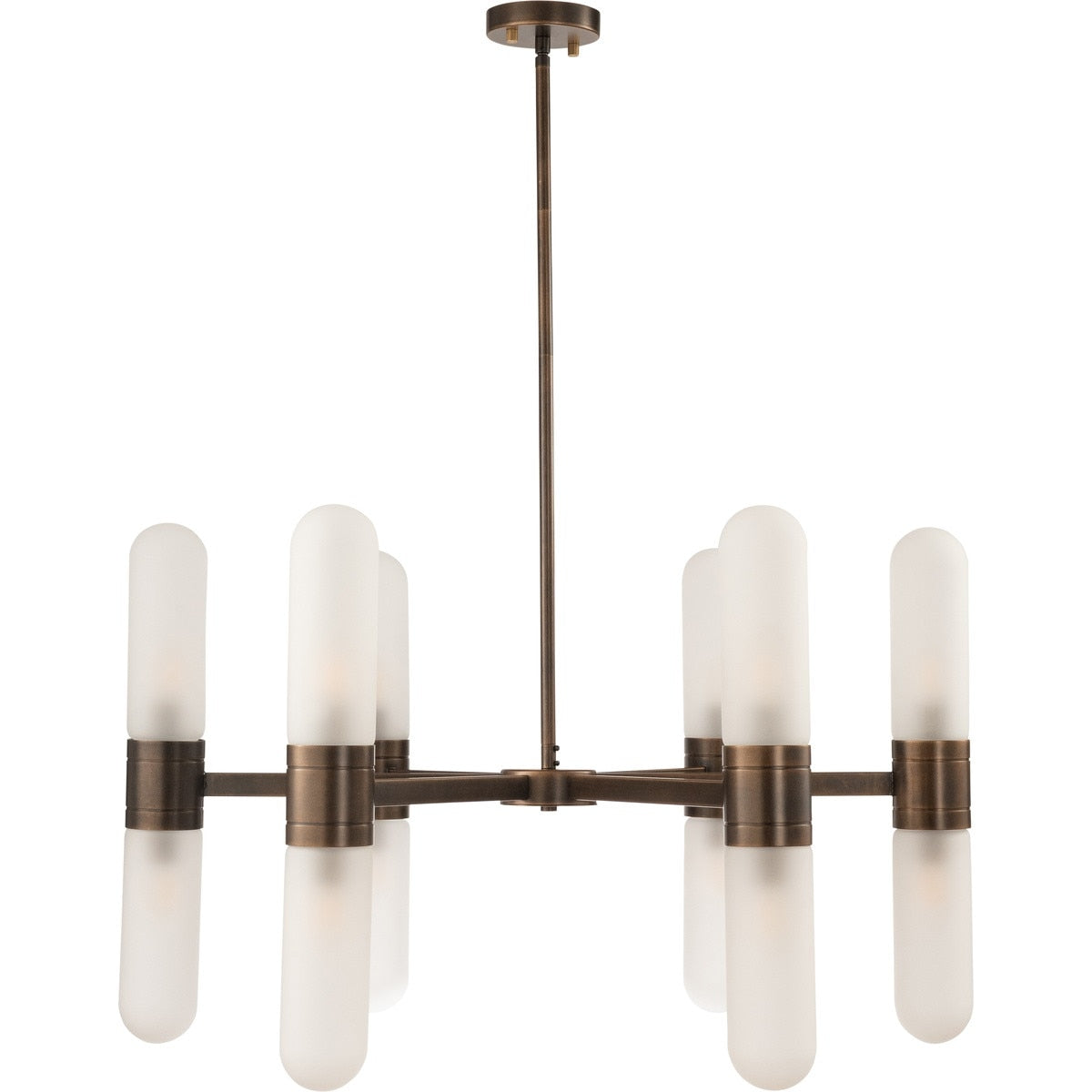 Hepburn 12 Light 6 Arm Pendant Light Antique Brass - 1001622