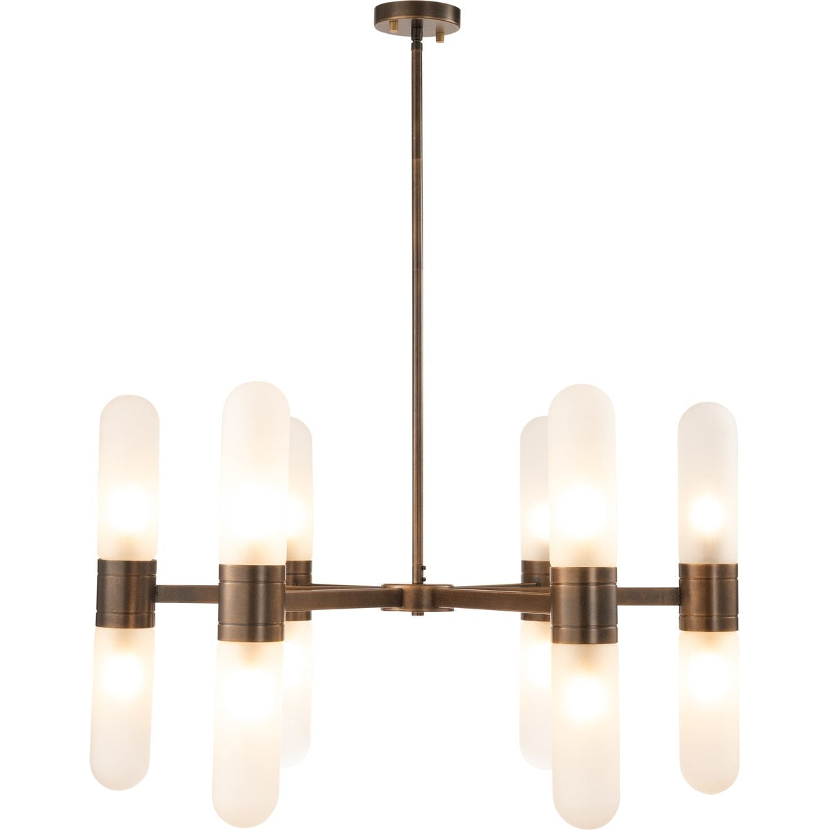Hepburn 12 Light 6 Arm Pendant Light Antique Brass - 1001622