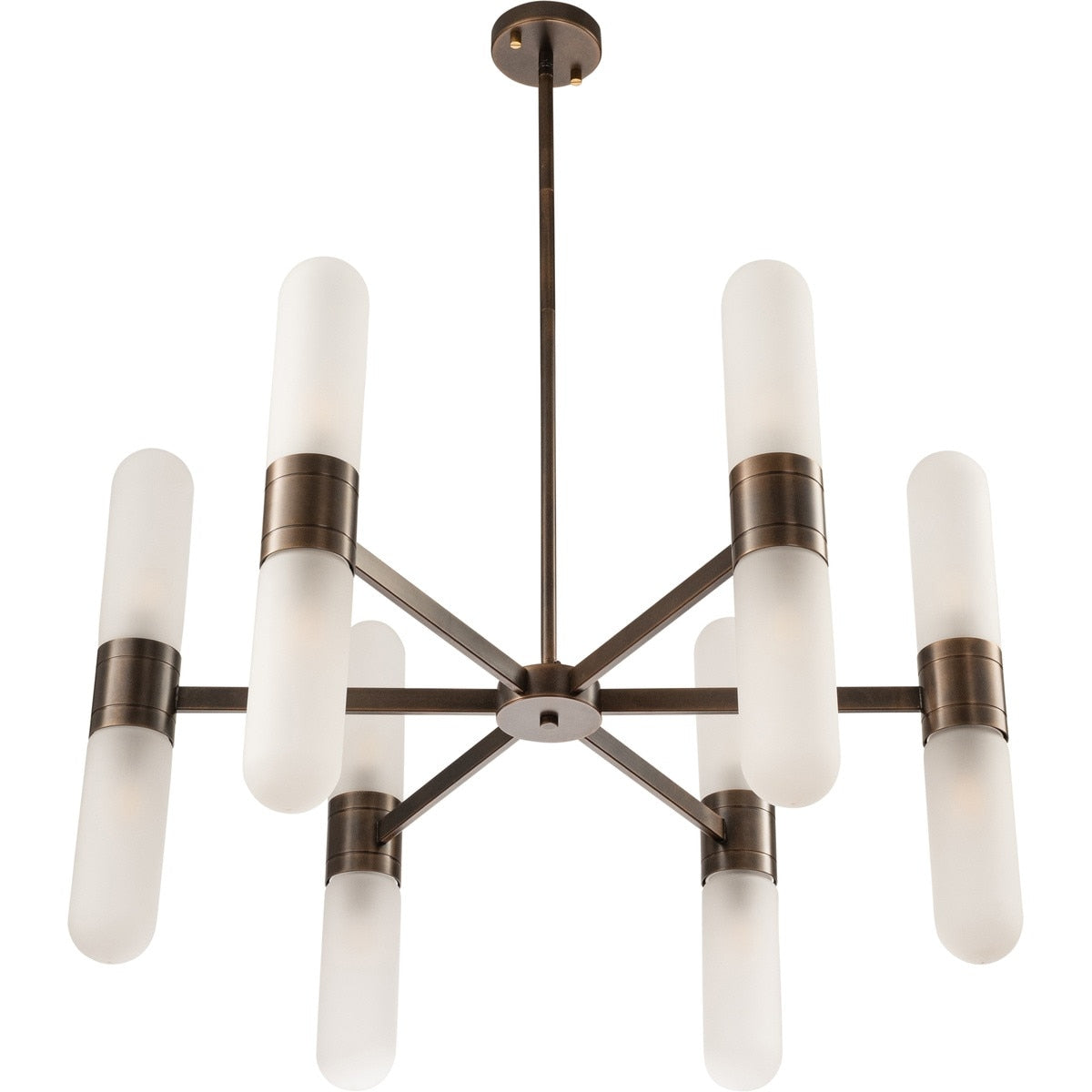 Hepburn 12 Light 6 Arm Pendant Light Antique Brass - 1001622