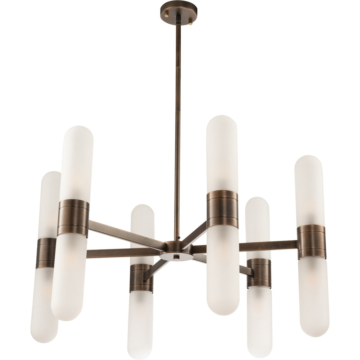 Hepburn 12 Light 6 Arm Pendant Light Antique Brass - 1001622