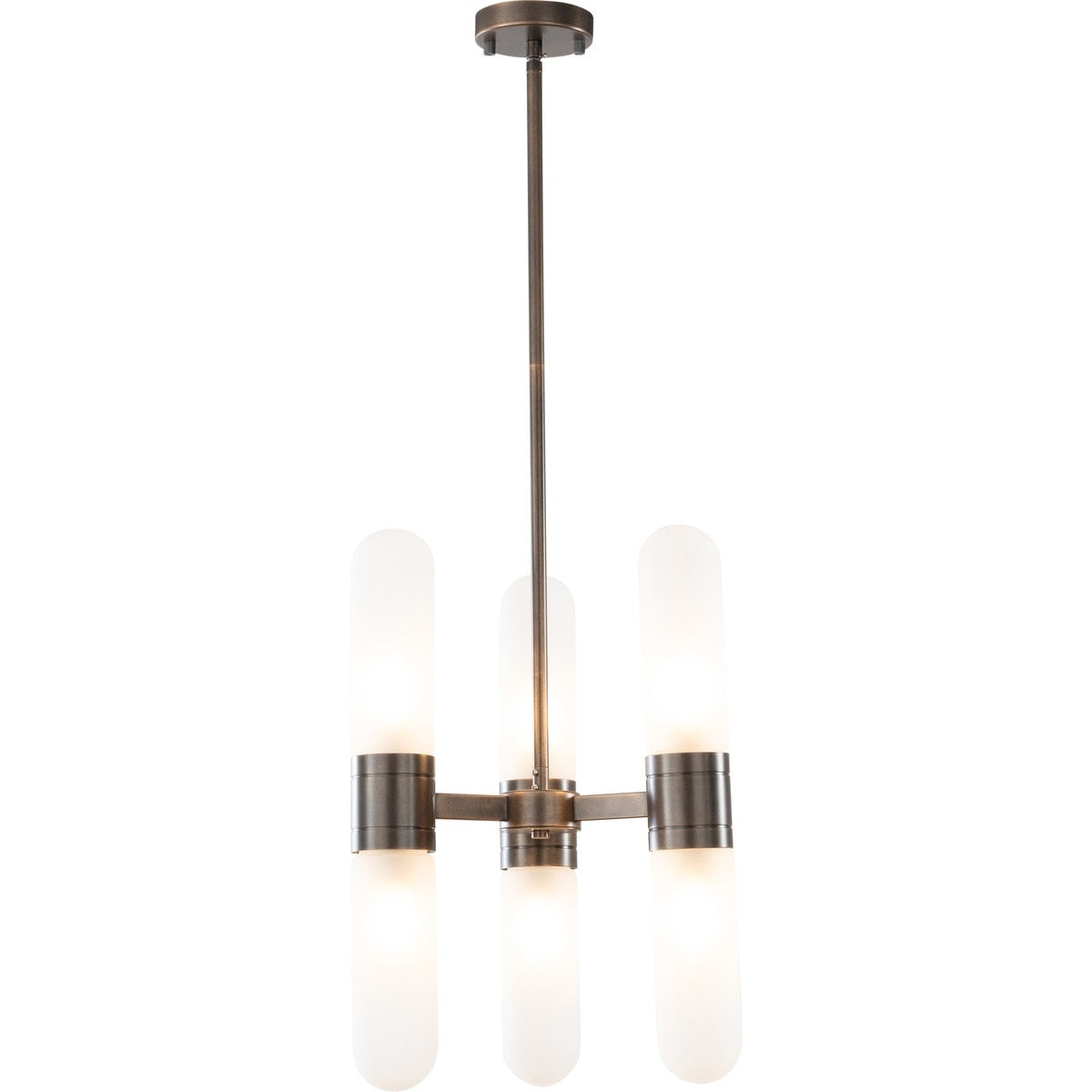 Hepburn 6 Light 3 Arm Pendant Light Antique Brass - 1001623