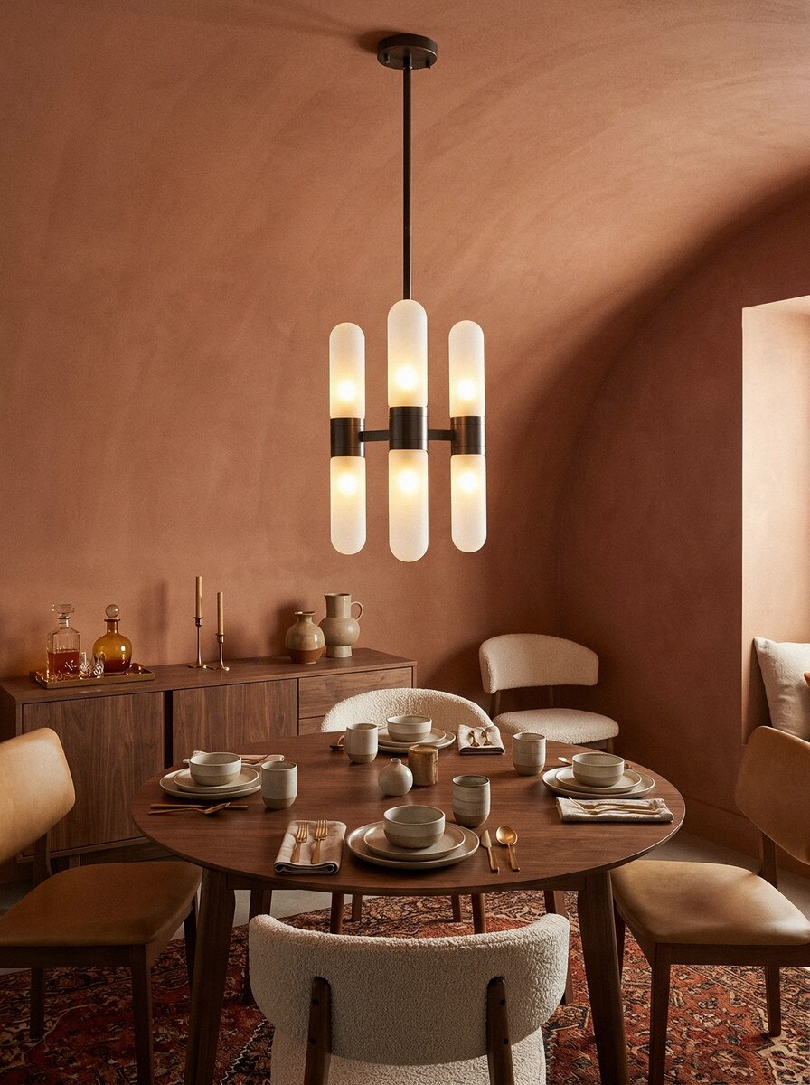 Hepburn 6 Light 3 Arm Pendant Light Antique Brass - 1001623