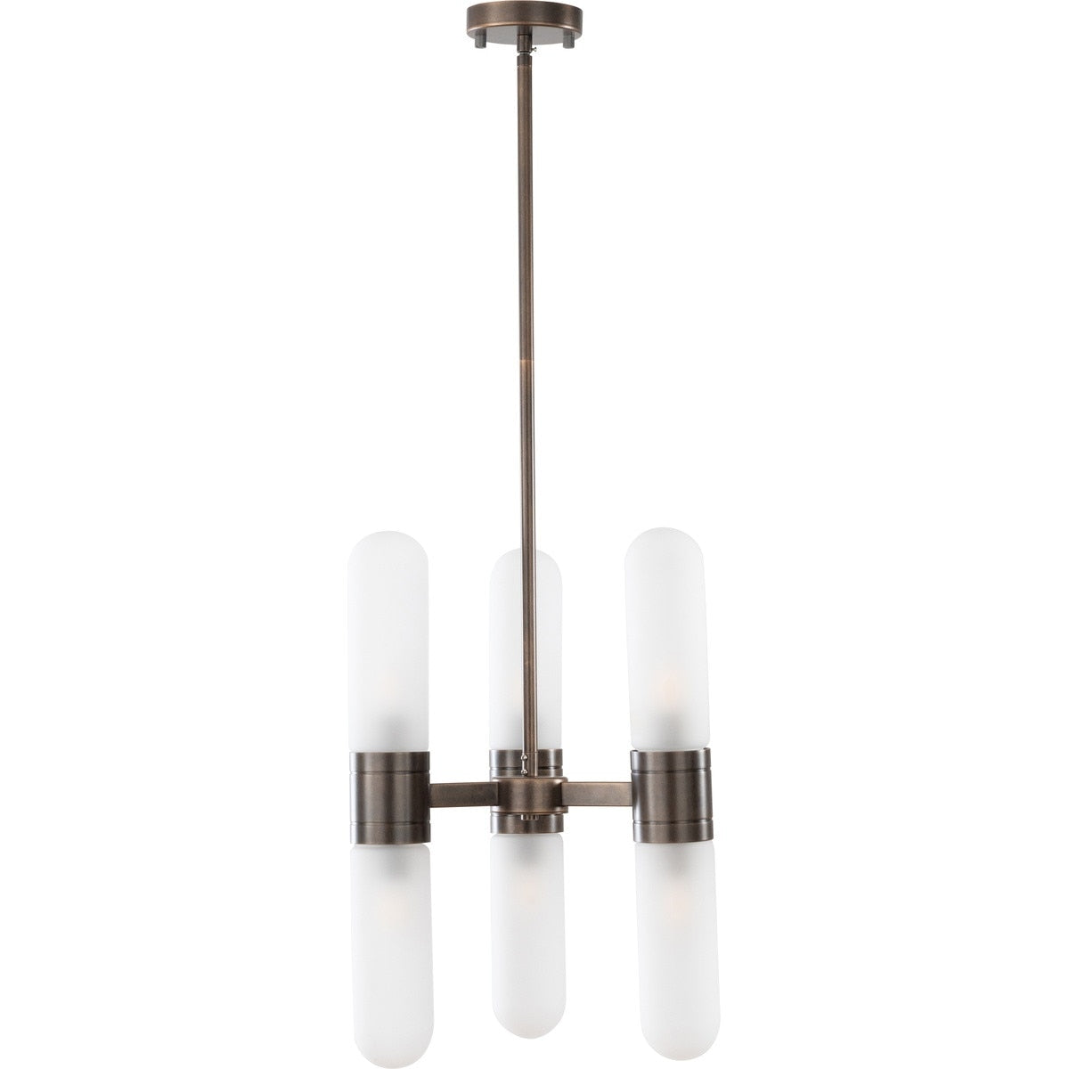 Hepburn 6 Light 3 Arm Pendant Light Antique Brass - 1001623