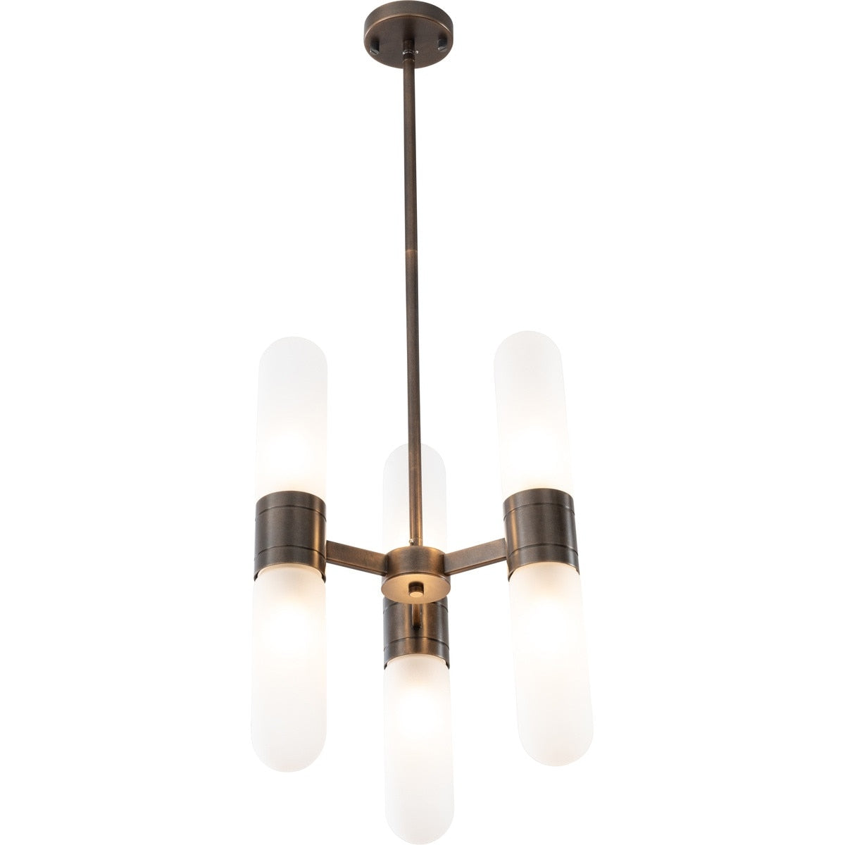 Hepburn 6 Light 3 Arm Pendant Light Antique Brass - 1001623