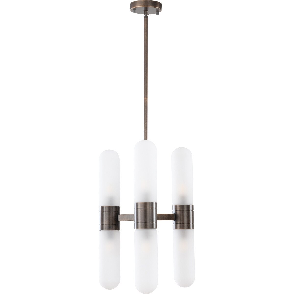 Hepburn 6 Light 3 Arm Pendant Light Antique Brass - 1001623