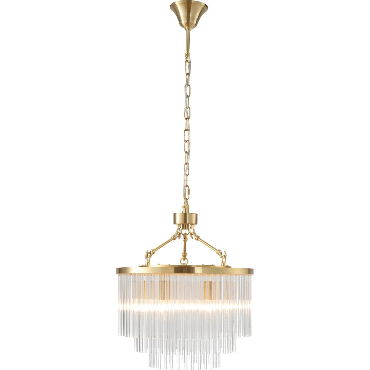 Evangeline Small 6 Light Chandelier Satin Brass - 1001627