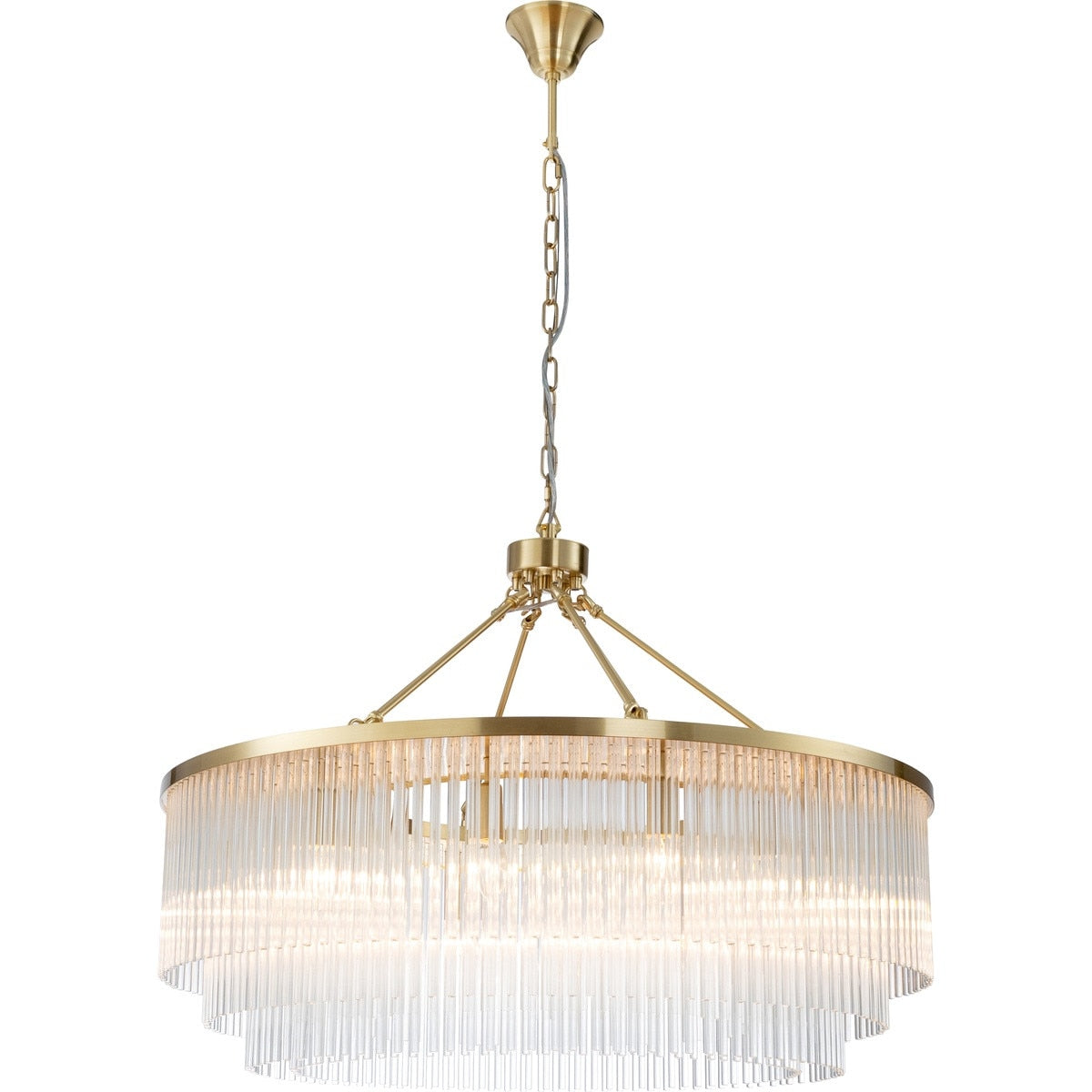 Evangeline Large 12 Light Chandelier Satin Brass - 1001629