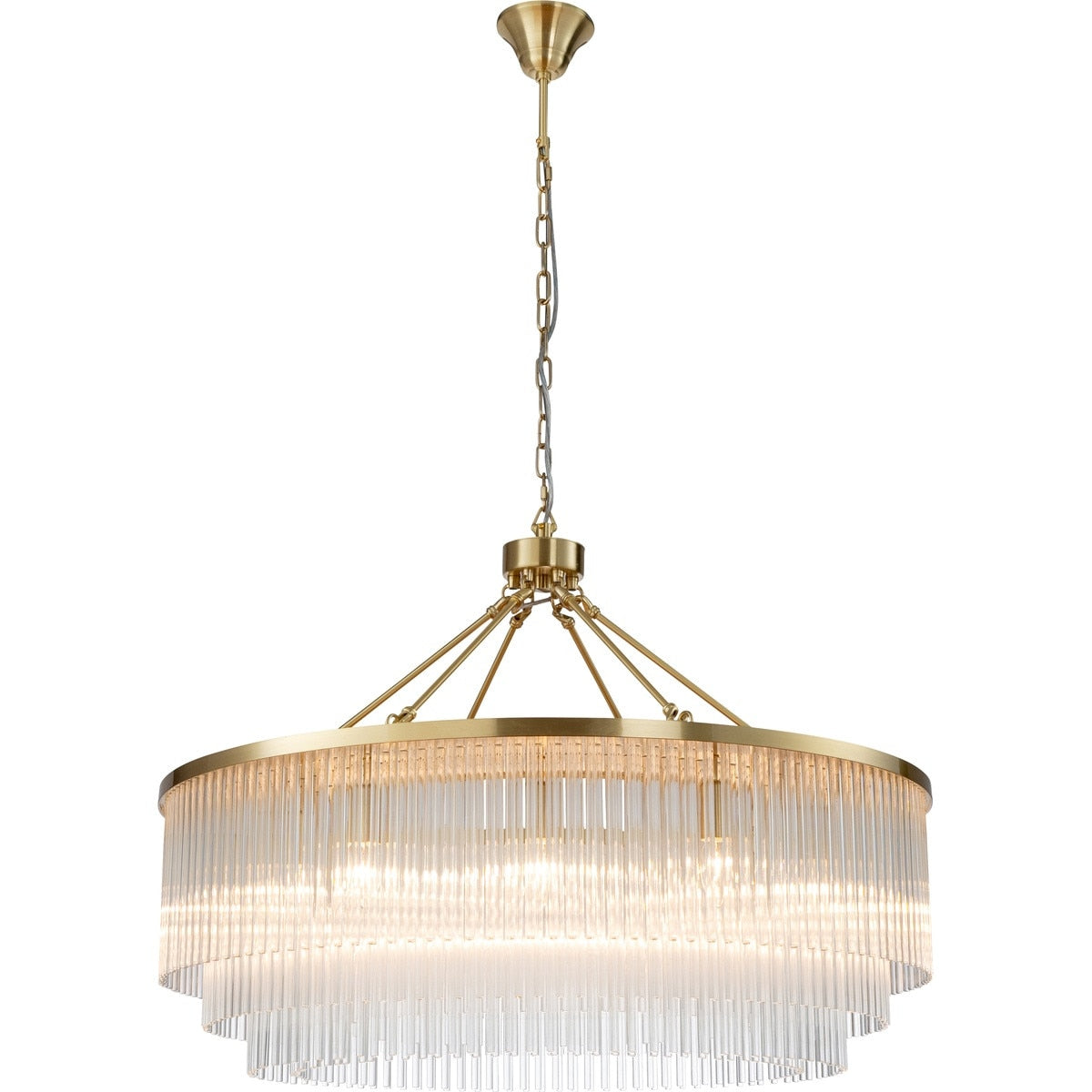 Evangeline Large 12 Light Chandelier Satin Brass - 1001629