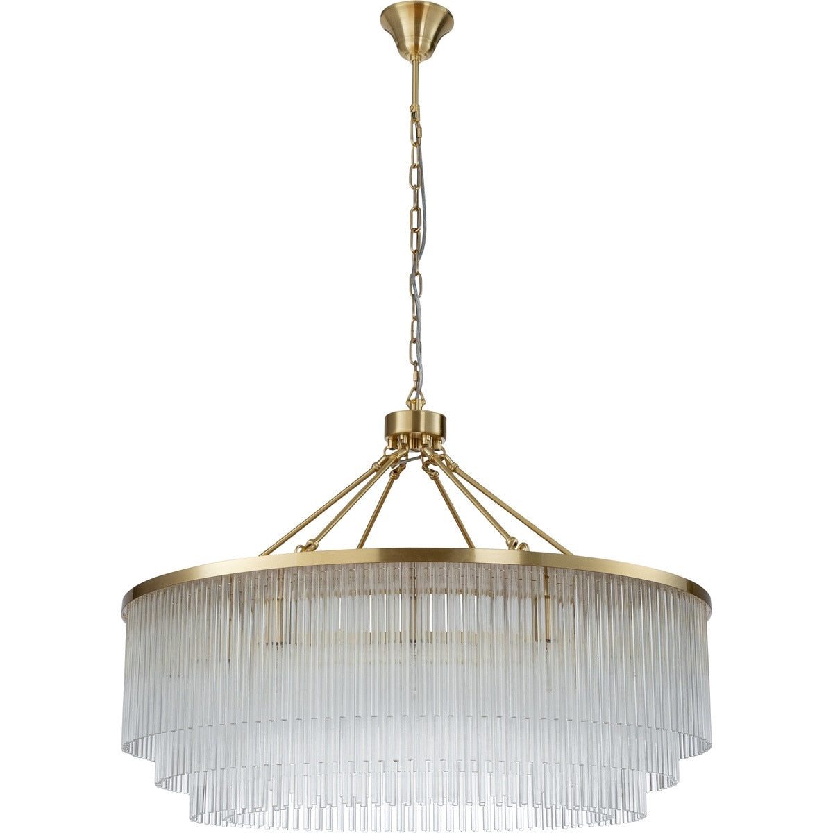 Evangeline Large 12 Light Chandelier Satin Brass - 1001629