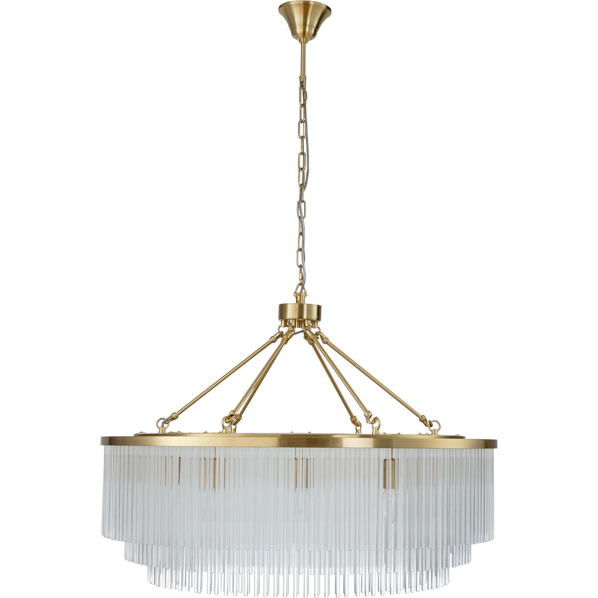 Evangeline Large 12 Light Chandelier Satin Brass - 1001629