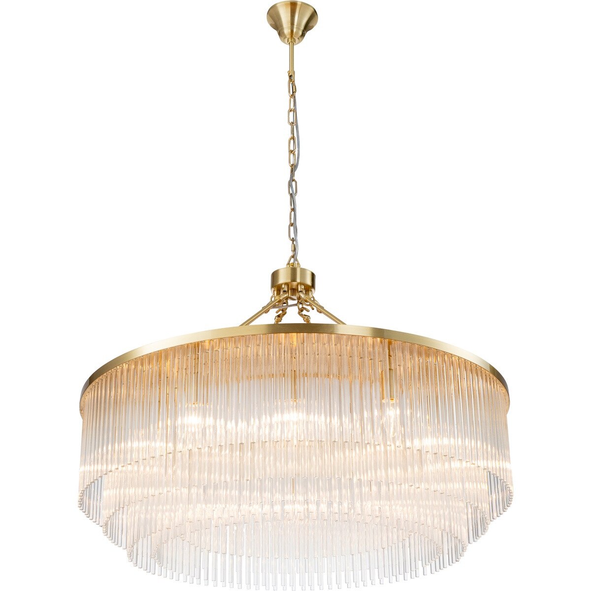 Evangeline Large 12 Light Chandelier Satin Brass - 1001629