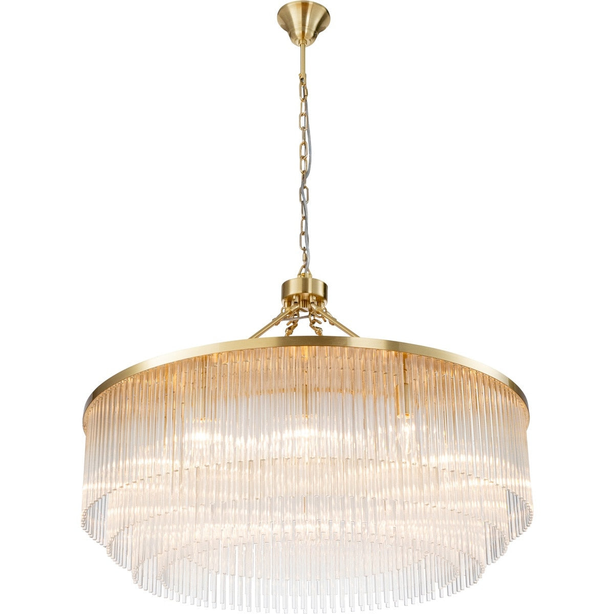Evangeline Large 12 Light Chandelier Satin Brass - 1001629