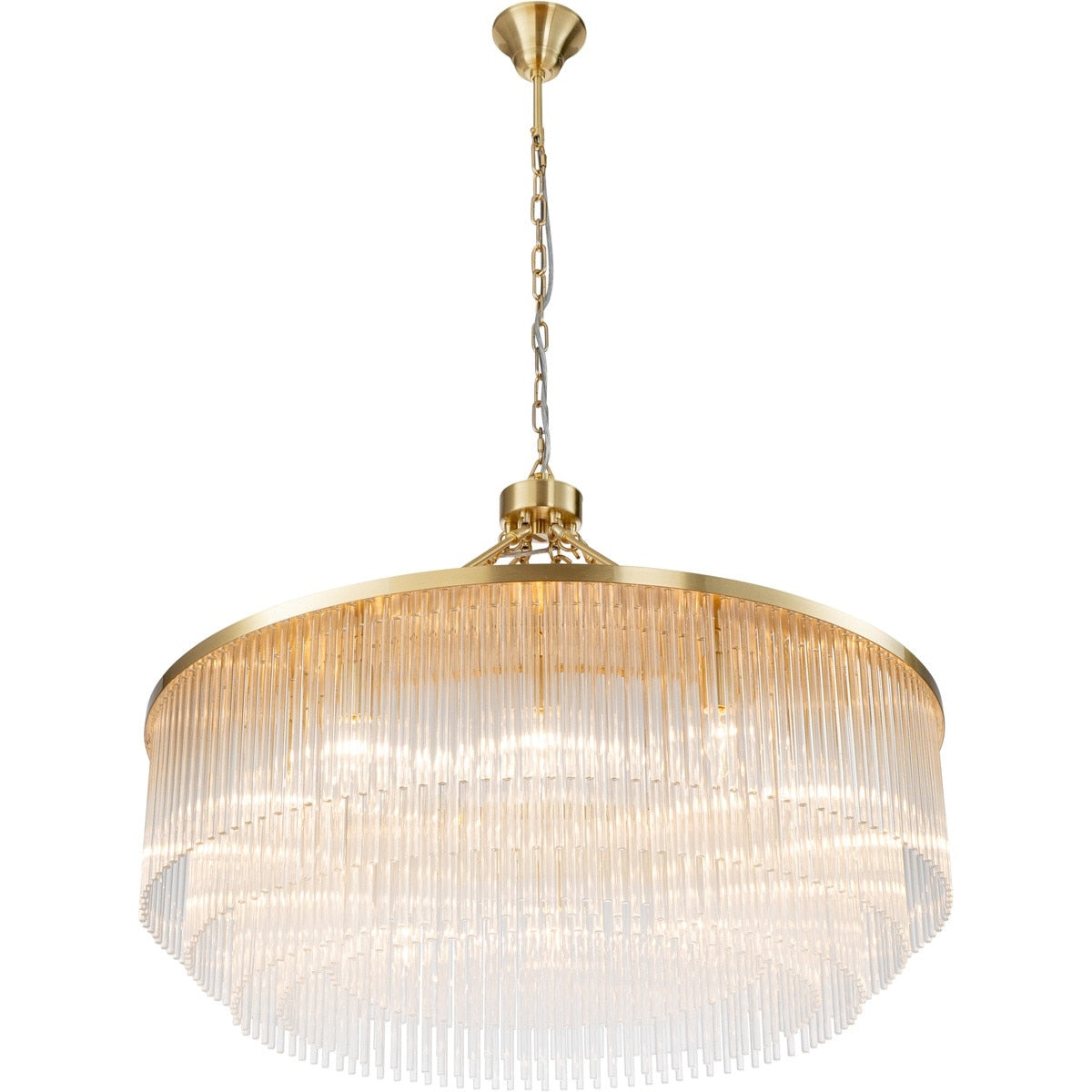 Evangeline Large 12 Light Chandelier Satin Brass - 1001629