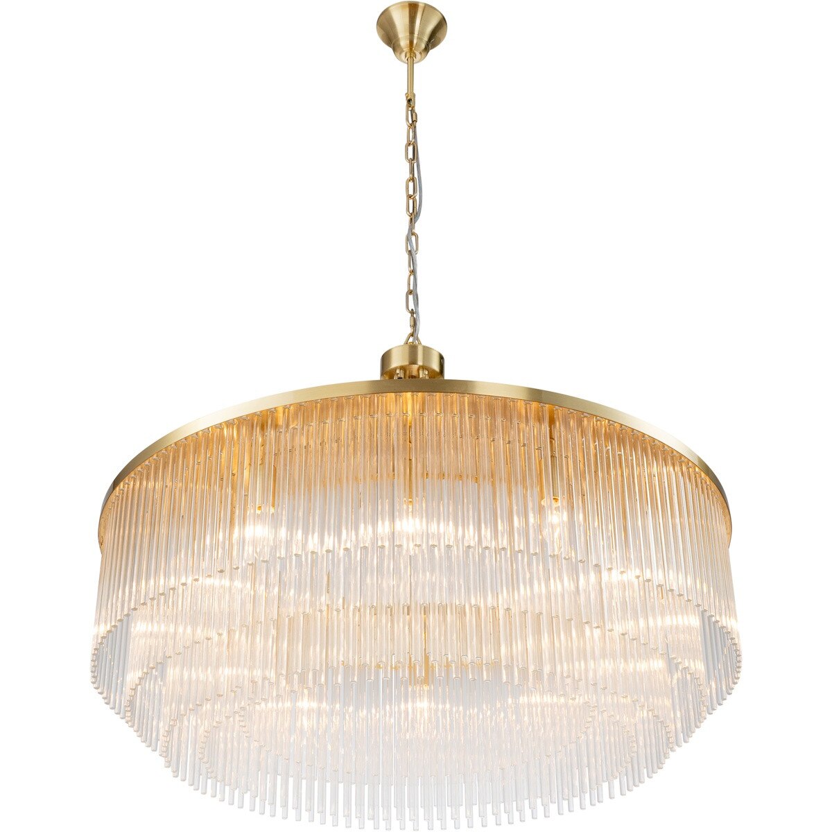 Evangeline Large 12 Light Chandelier Satin Brass - 1001629