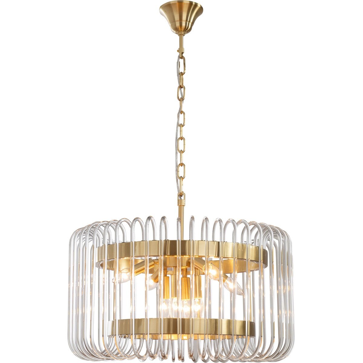 Collete 6 Light 1 Tier Chandelier Satin Brass - 1001632
