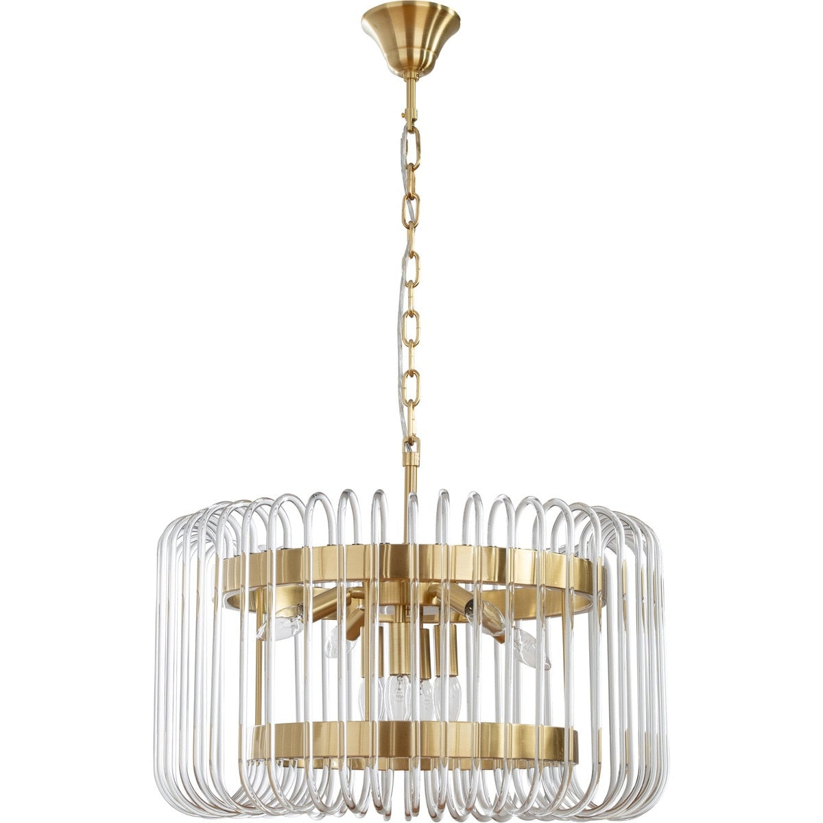 Collete 6 Light 1 Tier Chandelier Satin Brass - 1001632