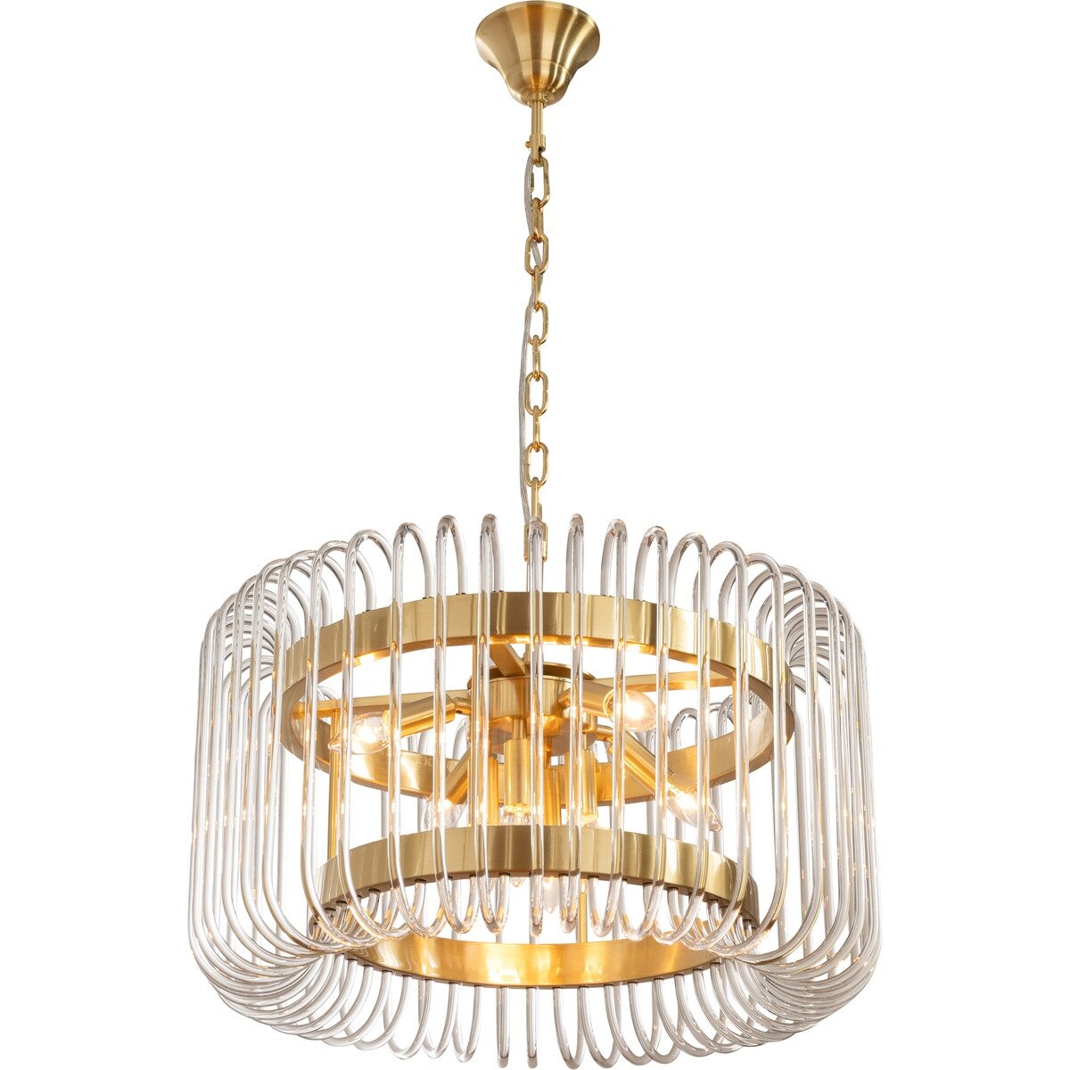 Collete 6 Light 1 Tier Chandelier Satin Brass - 1001632