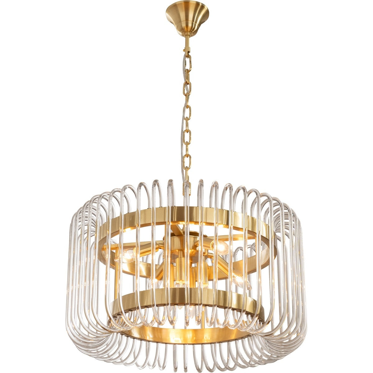 Collete 6 Light 1 Tier Chandelier Satin Brass - 1001632