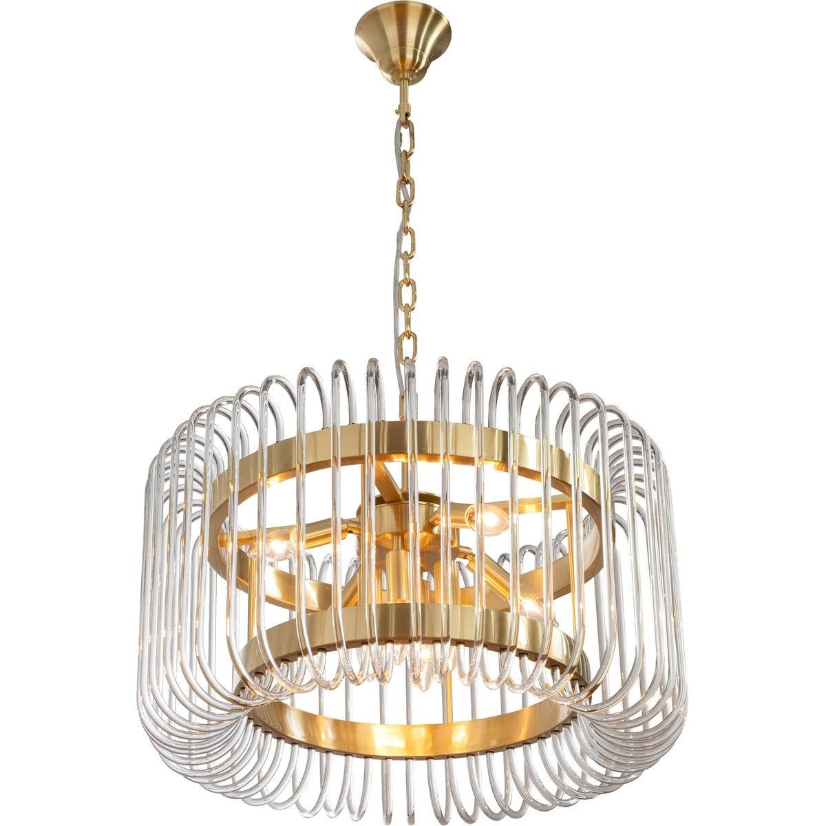 Collete 6 Light 1 Tier Chandelier Satin Brass - 1001632