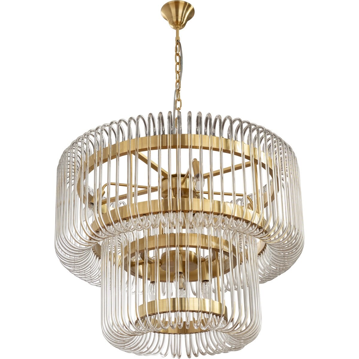 Collete 13 Light 2 Tier Chandelier Satin Brass - 1001634